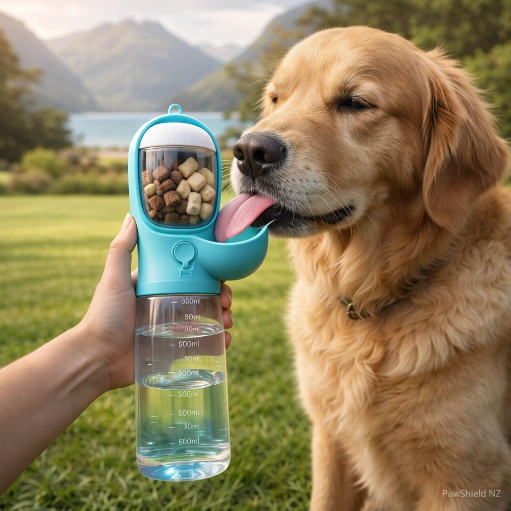 PawShield NZ™ 3 - in - 1 Portable Pet Water Bottle - PawShield NZ